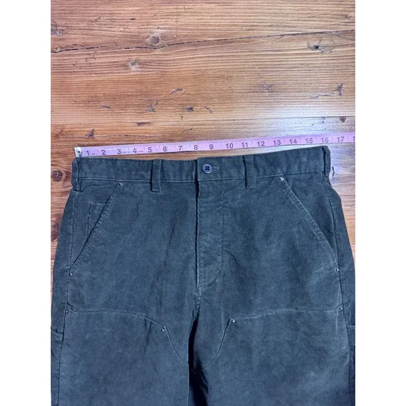 Gap Mens Corduroy Carpenter Pants in Mistletoe Green Double Knee Size 31x32 - Picture 11 of 14